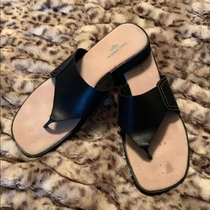 Dockers black leather sandals